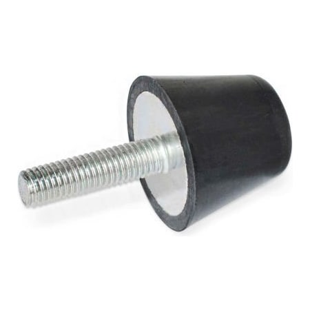 J.W. Winco J.W. Winco Vibration/Shock Absorption Mount, Conical, .81" H, 97 Max Load,  253-25-1/4X20-25.4-55